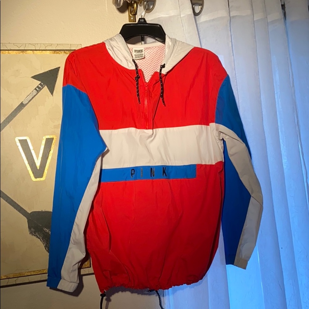 Pink zip-up windbreaker